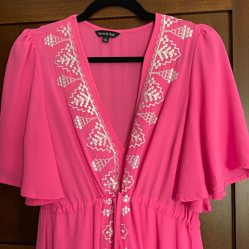 VICI Hot Pink Synched Maxi Dress - Size Small - Worn Once - Picture 4 of 6